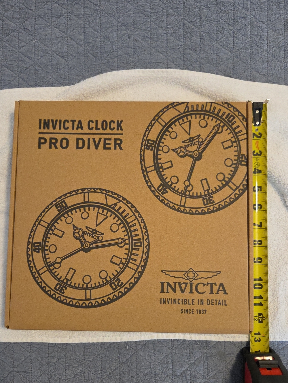 Invicta Brown Pro Diver Decorative Wall Clock Box Art